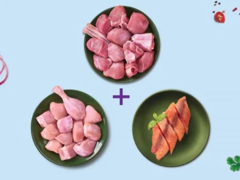 Triple Combo-2 (Chicken Skinless Curry Cut 1kg + Beef Curry Cut 500gm + Boneless Baasa Fillets 500gm) thumbnail 2